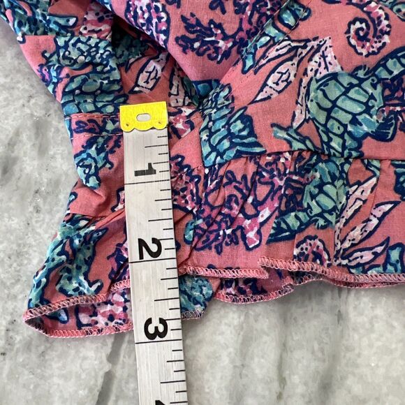 Simply Southern Seahorses & Coral Ruffles Elastic Waist Shorts SZ XS NWT Beach - Picture 8 of 8